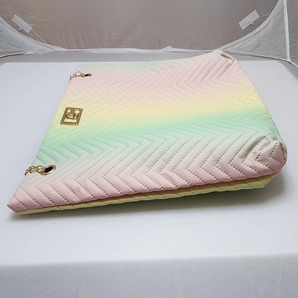 Small Rainbow Quilted Tote